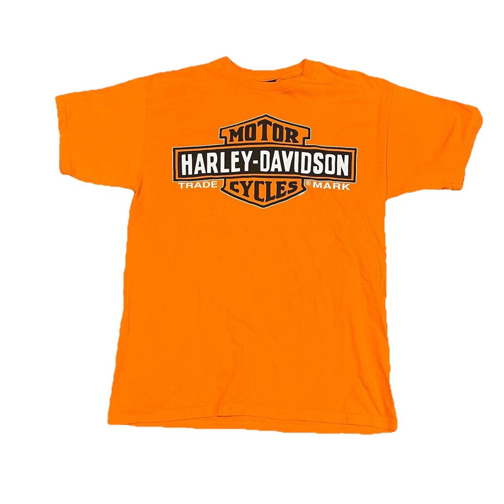 Harley Davidson Men's T-Shirt Orange Medium 2011 Fink’s Zanesville, OH